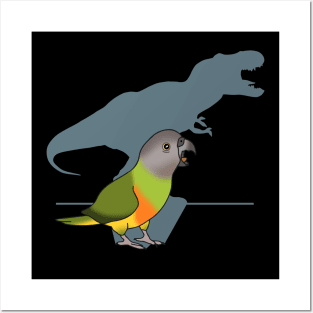 t-rex shadow - senegal parrot Posters and Art